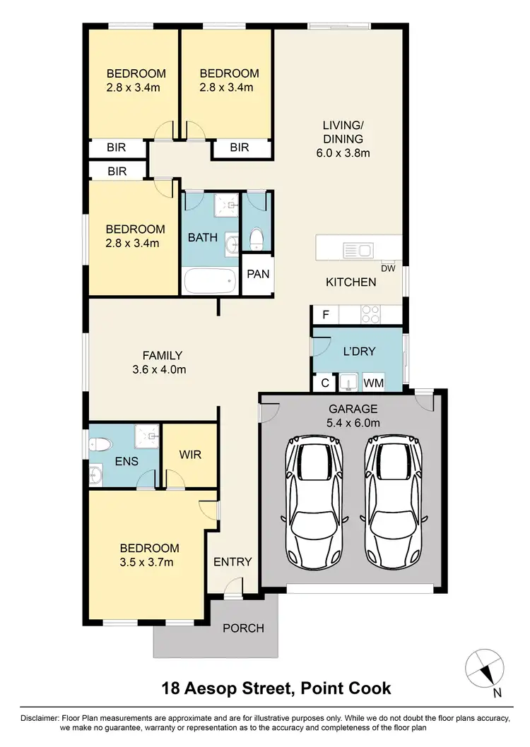 Floorplan of Homely house listing, 18 Aesop Street, Point Cook VIC 3030