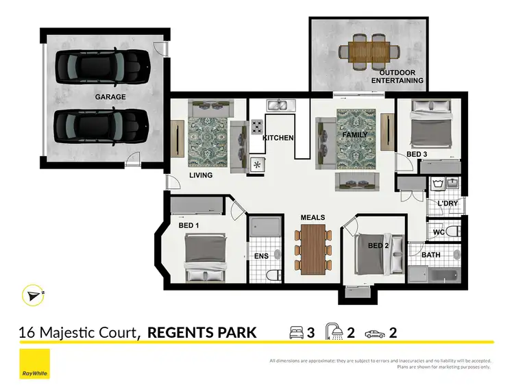 Floorplan of Homely house listing, 16 Majestic Court, Regents Park QLD 4118