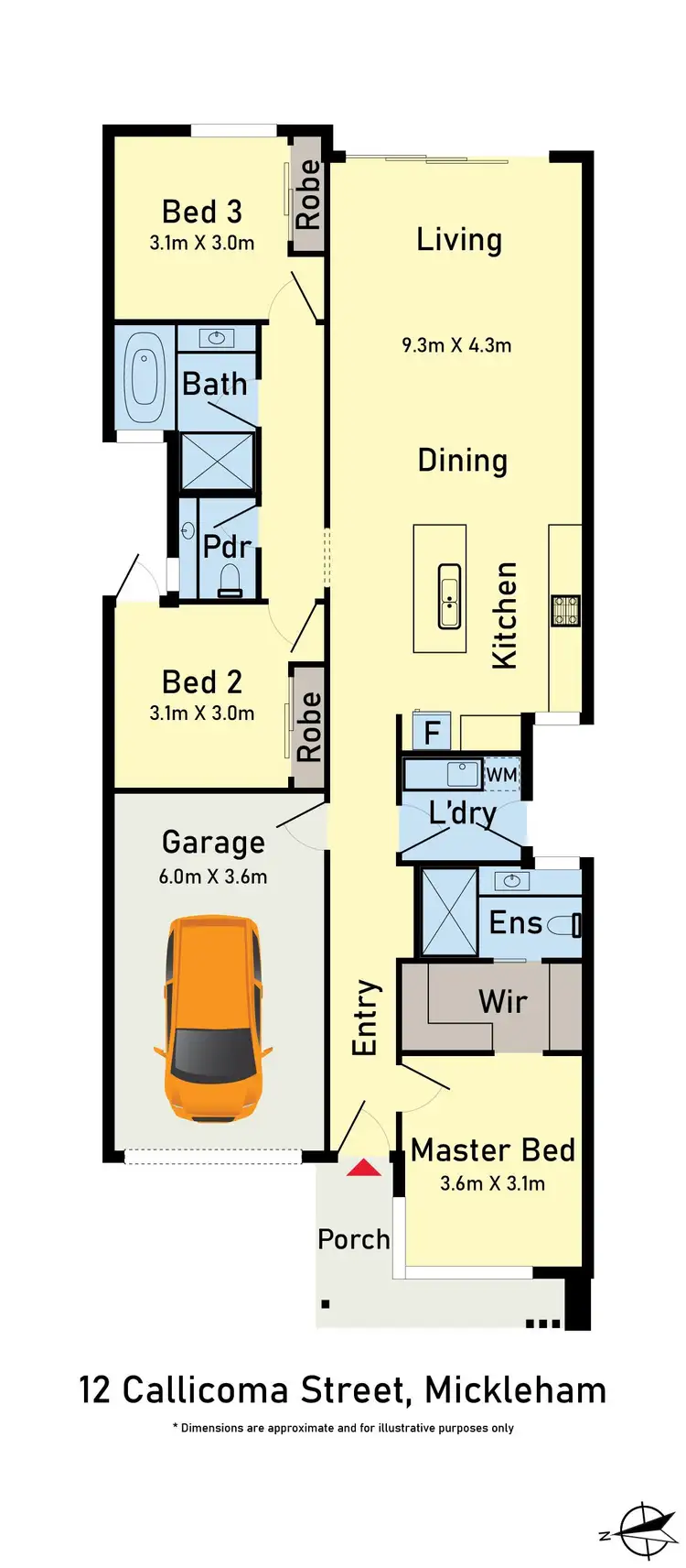 Floorplan of Homely house listing, 12 Callicoma Street, Mickleham VIC 3064