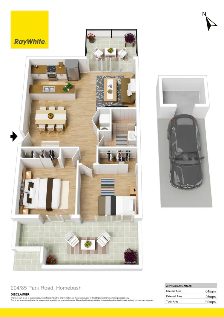 Floorplan of Homely apartment listing, 204/85 Park Road, Homebush NSW 2140