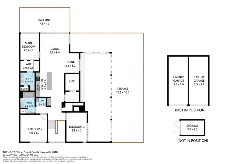 Floorplan of Homely apartment listing, 1003/69-77 Palmer Street, South Townsville QLD 4810