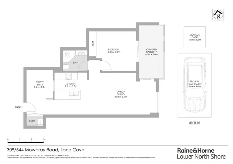 Floorplan of Homely apartment listing, 309/544 Mowbray Road, Lane Cove NSW 2066