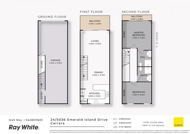 Floorplan of Homely townhouse listing, 24/5036 Emerald Island Drive, Carrara QLD 4211