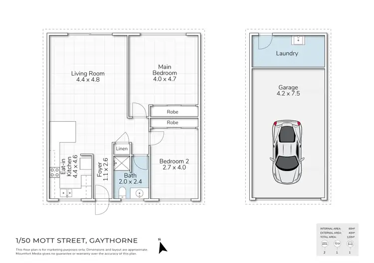 Floorplan of Homely unit listing, 1/50 Mott Street, Gaythorne QLD 4051
