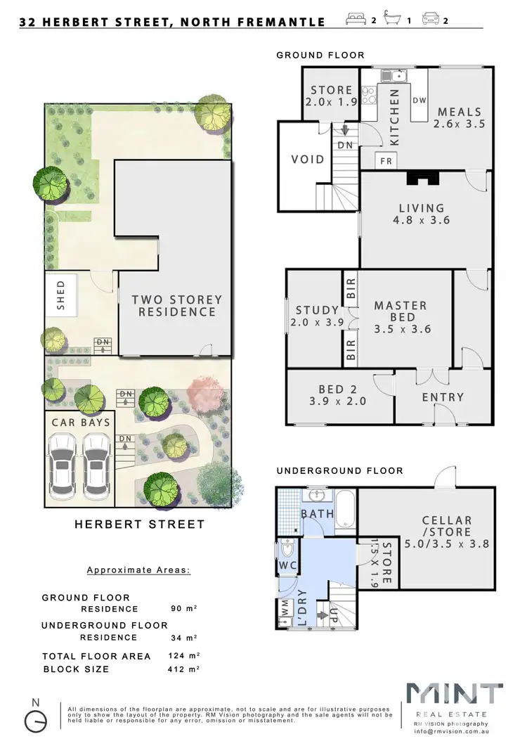 Floorplan of Homely house listing, 32 Herbert Street, North Fremantle WA 6159