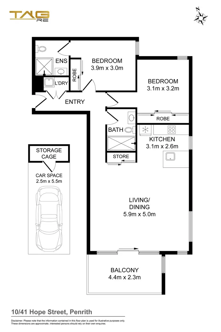 Floorplan of Homely unit listing, 10/41 Hope Street, Penrith NSW 2750