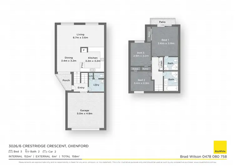 Floorplan of Homely townhouse listing, 3026/6 Crestridge Crescent, Oxenford QLD 4210