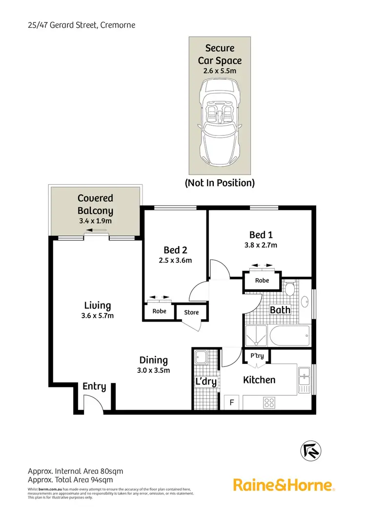 Floorplan of Homely unit listing, 25/47 Gerard Street, Cremorne NSW 2090