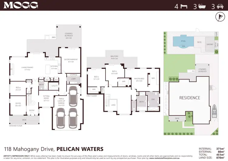 Floorplan of Homely house listing, 118 Mahogany Drive, Pelican Waters QLD 4551