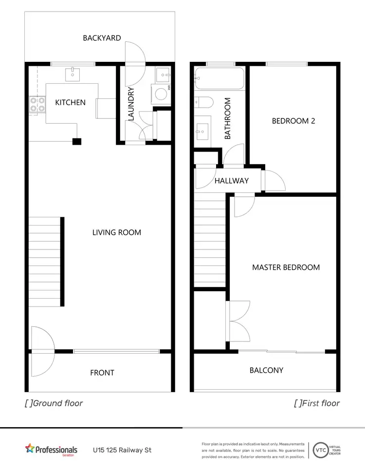 Floorplan of Homely townhouse listing, 15/125 Railway Street, Bluff Point WA 6530