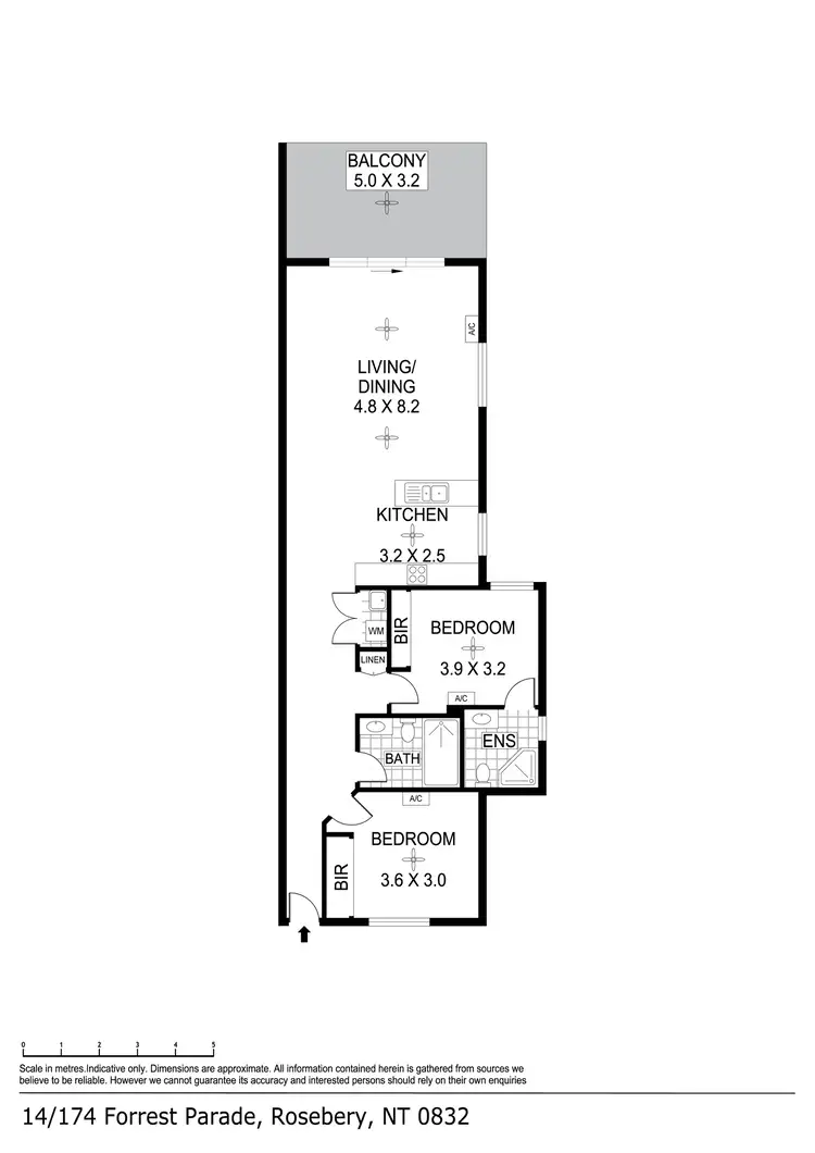 Floorplan of Homely apartment listing, 14/174 Forrest Parade, Rosebery NT 832