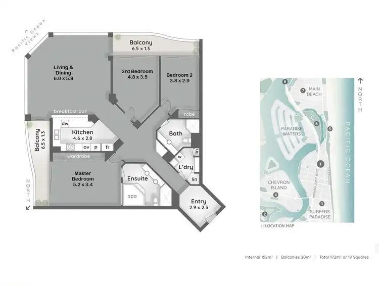 Floorplan of Homely apartment listing, 2004/3400 Surfers Paradise Boulevard, Surfers Paradise QLD 4217