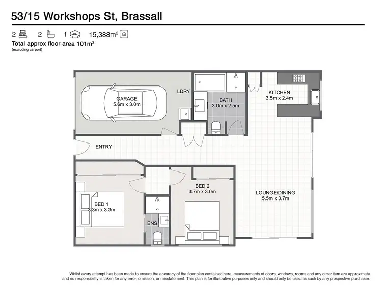 Floorplan of Homely house listing, 53/15 Workshops Street, Brassall QLD 4305