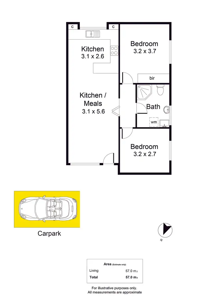 Floorplan of Homely unit listing, 12/213-215 Anzac Highway, Plympton SA 5038