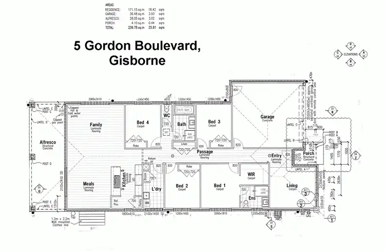 Floorplan of Homely house listing, 5 Gordon Boulevard, Gisborne VIC 3437
