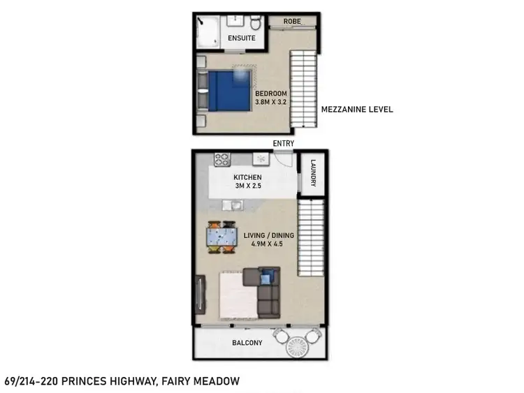 Floorplan of Homely unit listing, 69/214-220 Princes Highway, Fairy Meadow NSW 2519