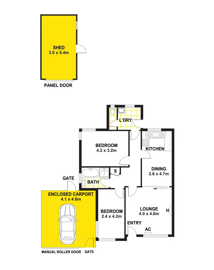 Floorplan of Homely house listing, 536A Tapleys Hill Road, Fulham Gardens SA 5024
