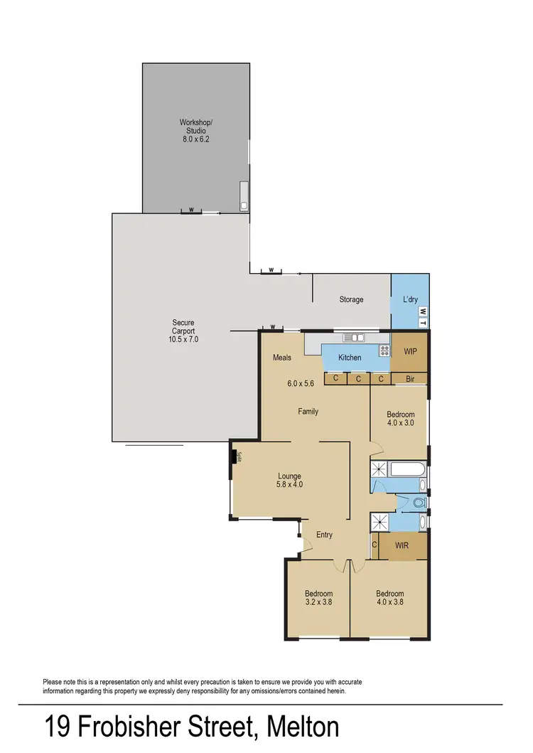 Floorplan of Homely house listing, 19 Frobisher Street, Melton VIC 3337