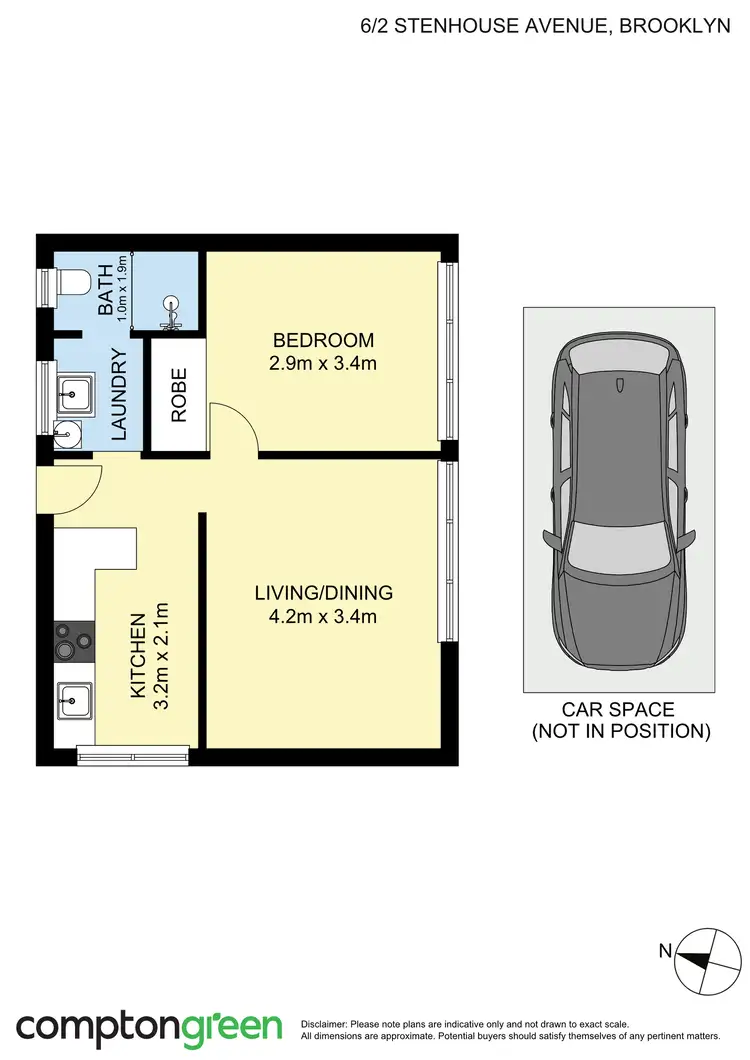 Floorplan of Homely apartment listing, 6/2 Stenhouse Avenue, Brooklyn VIC 3012