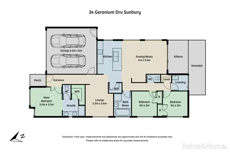 Floorplan of Homely house listing, 24 Geranium Drive, Sunbury VIC 3429