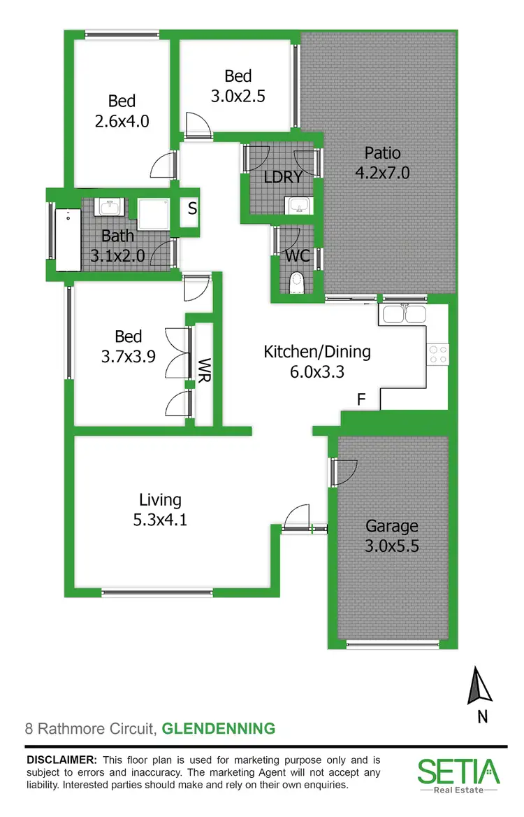 Floorplan of Homely house listing, 8 Rathmore Circuit, Glendenning NSW 2761
