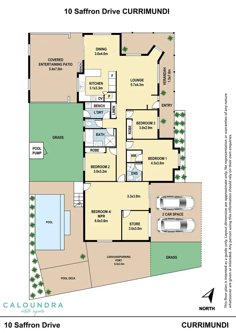 Floorplan of Homely house listing, 10 Saffron Drive, Currimundi QLD 4551