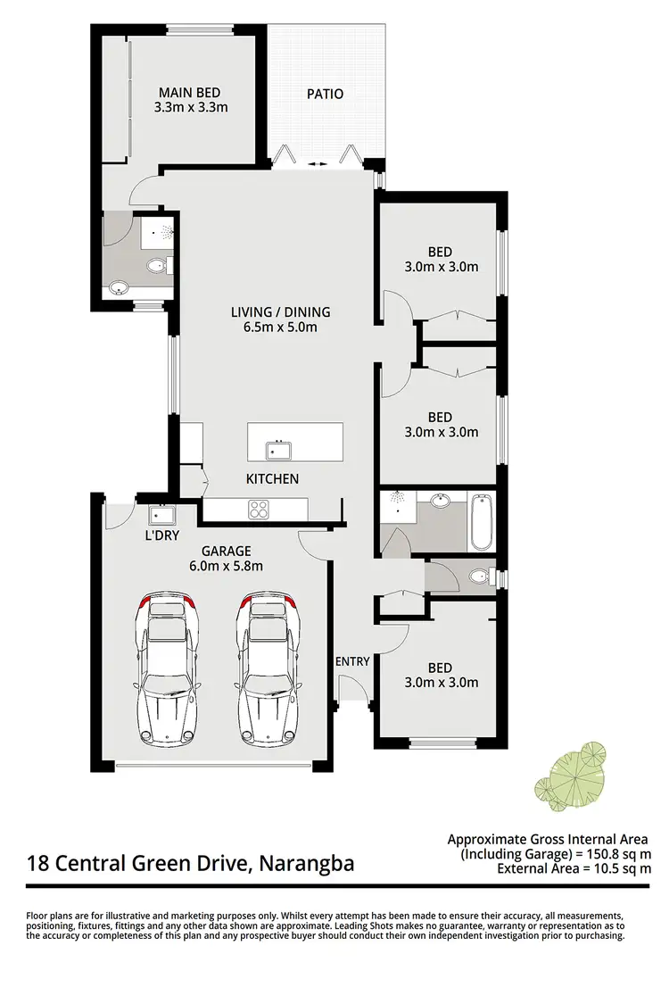 Floorplan of Homely house listing, 18 Central Green Drive, Narangba QLD 4504