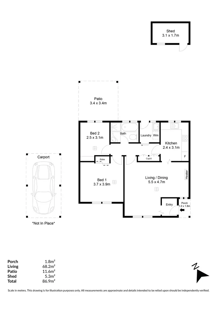 Floorplan of Homely unit listing, 5/19 Edward Street, Paralowie SA 5108
