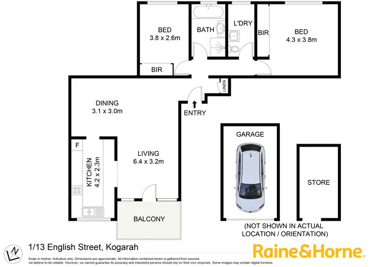 Floorplan of Homely unit listing, 1/13 English Street, Kogarah NSW 2217