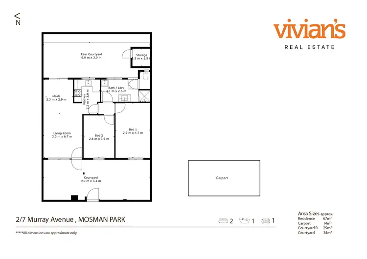 Floorplan of Homely villa listing, 2/7 Murray Avenue, Mosman Park WA 6012