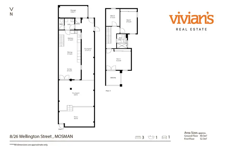 Floorplan of Homely townhouse listing, 8/26 Wellington Street, Mosman Park WA 6012