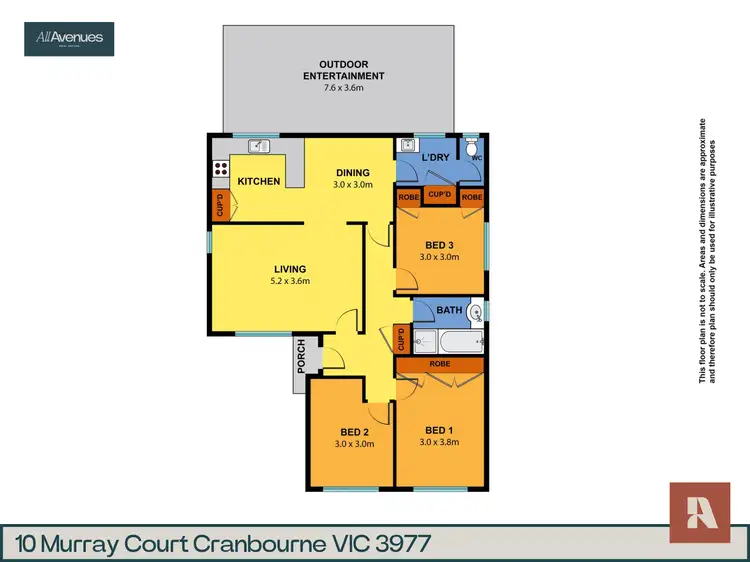 Floorplan of Homely house listing, 10 Murray Court, Cranbourne VIC 3977