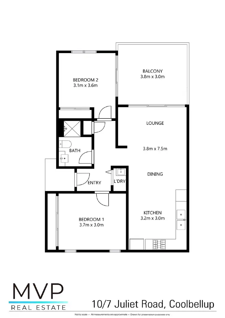 Floorplan of Homely apartment listing, 10/7 Juliet Road, Coolbellup WA 6163
