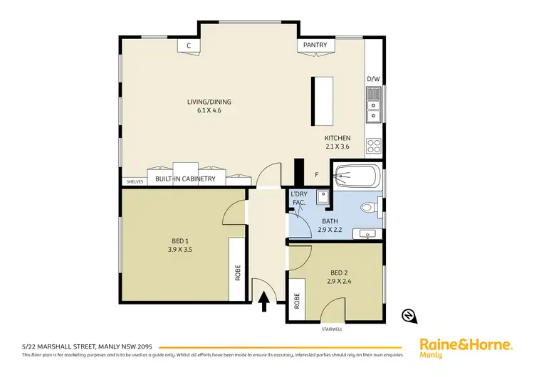 Floorplan of Homely apartment listing, 5/22 Marshall Street, Manly NSW 2095