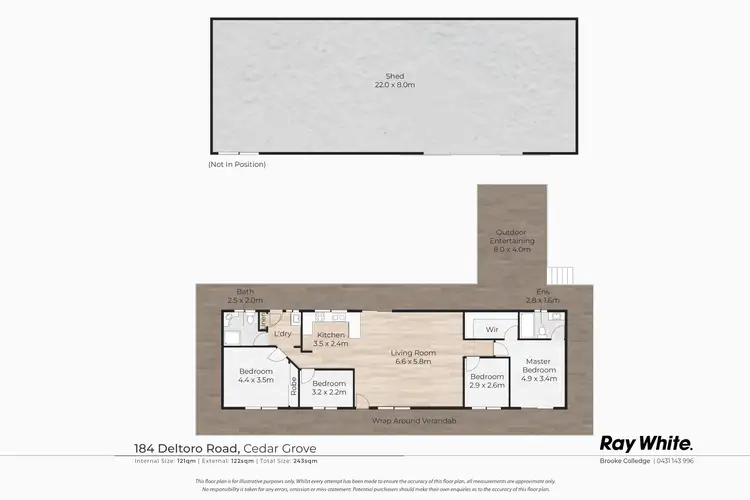 Floorplan of Homely house listing, 184 Deltoro Road, Cedar Grove QLD 4285