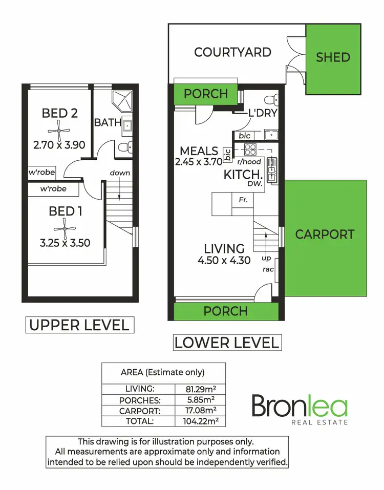 Floorplan of Homely townhouse listing, 2/14 Murray Terrace, Oaklands Park SA 5046
