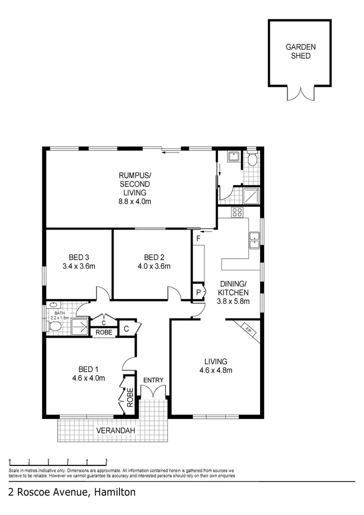 Floorplan of Homely house listing, 2 Roscoe Avenue, Hamilton VIC 3300