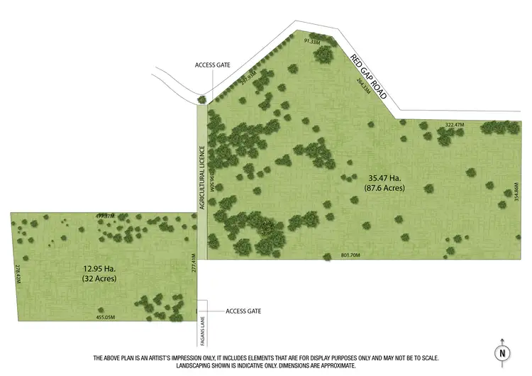 Floorplan of Homely land listing, Red Gap Road/Fagans Lane, Goldie VIC 3435