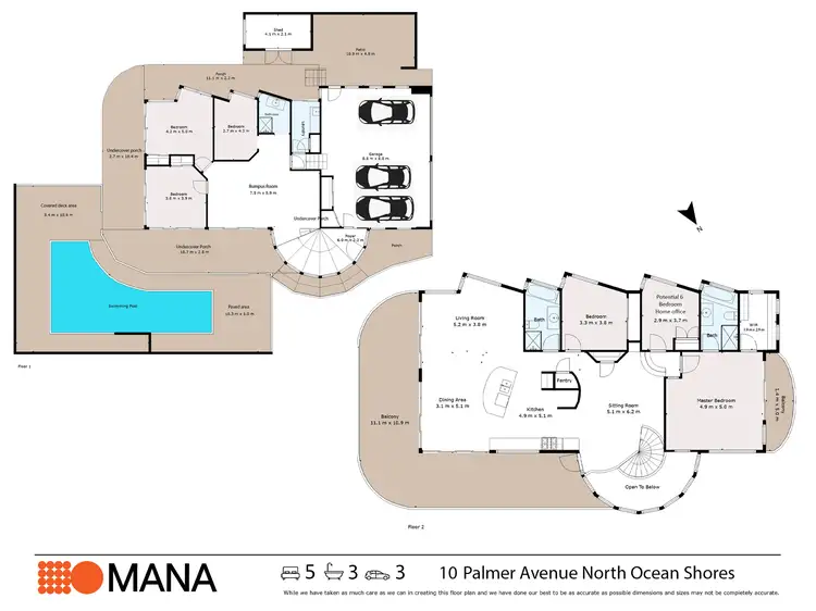 Floorplan of Homely house listing, 10 Palmer Avenue, Ocean Shores NSW 2483
