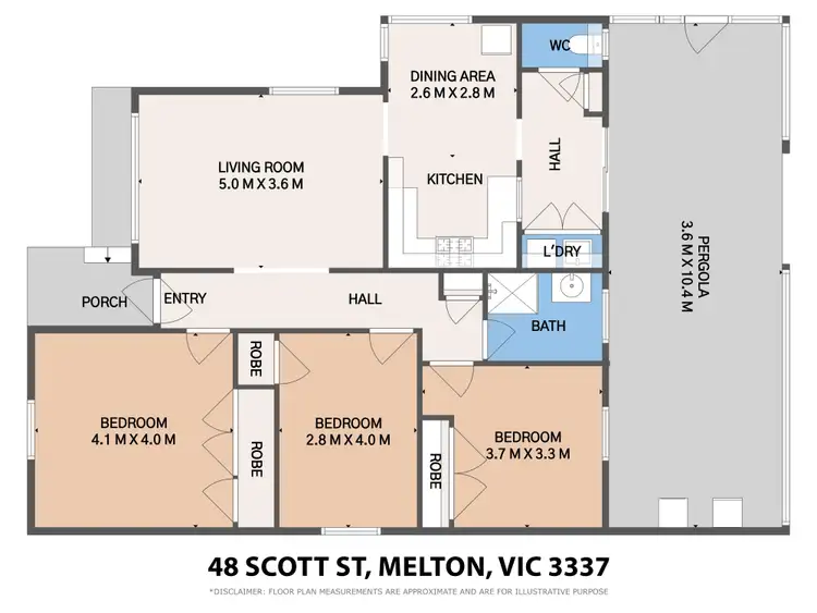 Floorplan of Homely house listing, 48 Scott Street, Melton VIC 3337