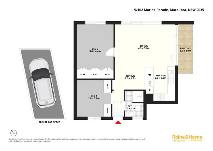 Floorplan of Homely apartment listing, 5/102 Marine Parade, Maroubra NSW 2035