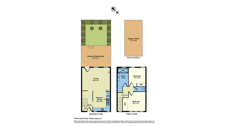 Floorplan of Homely townhouse listing, 13/3-5 Grandview Avenue, Maribyrnong VIC 3032