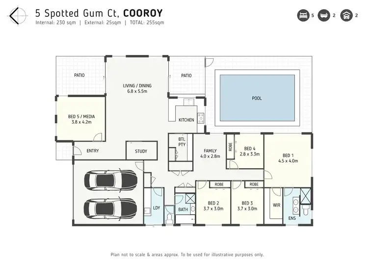 Floorplan of Homely house listing, 5 Spotted Gum Court, Cooroy QLD 4563