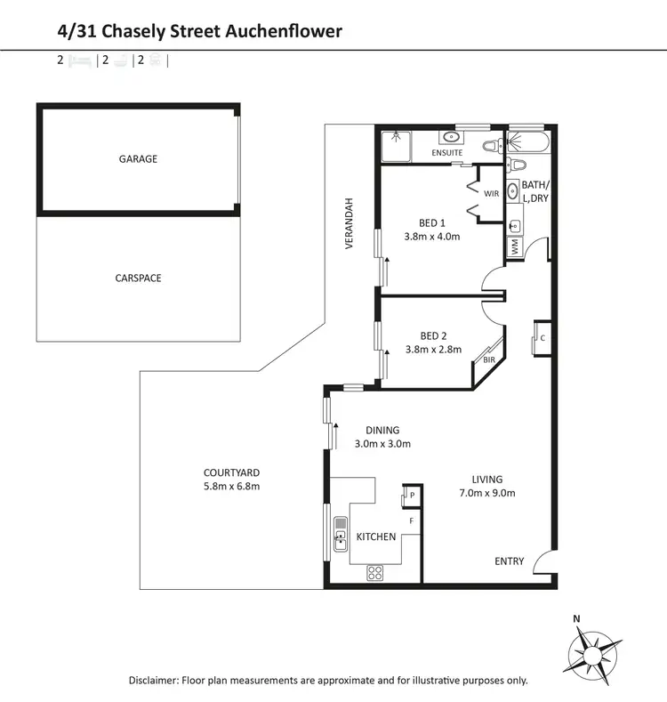 Floorplan of Homely apartment listing, 4/31 Chasely Street, Auchenflower QLD 4066