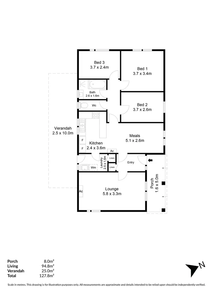 Floorplan of Homely house listing, 5 Laurel Crescent, Parafield Gardens SA 5107