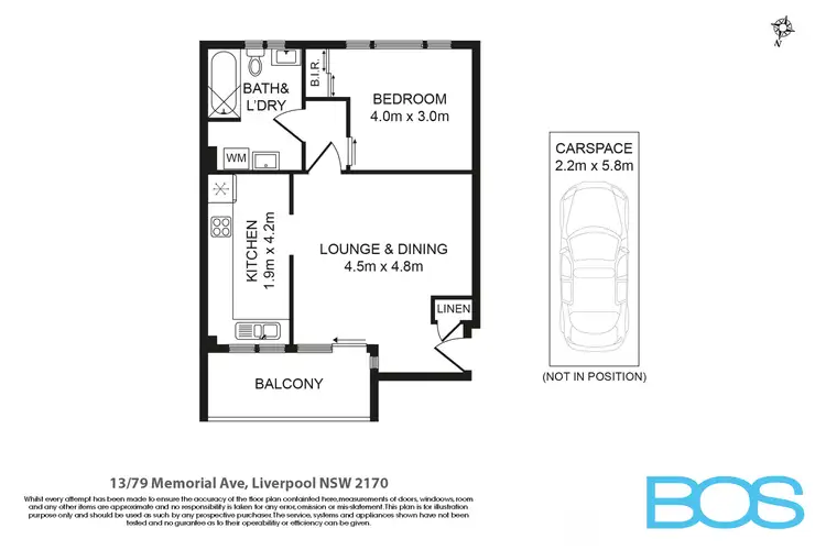 Floorplan of Homely apartment listing, 13/79 Memorial Avenue, Liverpool NSW 2170