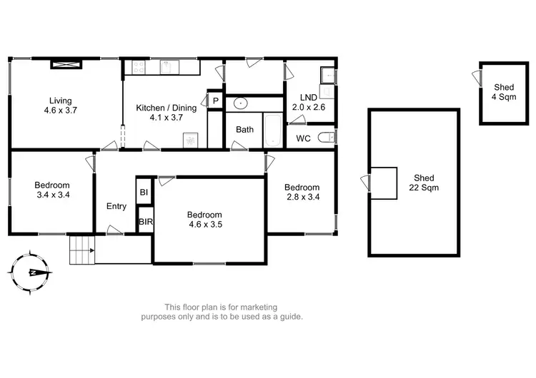 Floorplan of Homely house listing, 11 Somerton Crescent, Derwent Park TAS 7009
