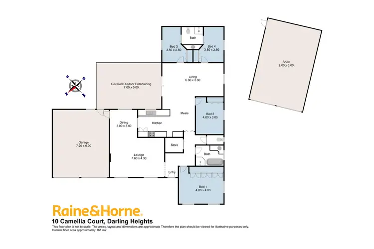 Floorplan of Homely house listing, 10 Camellia Court, Darling Heights QLD 4350