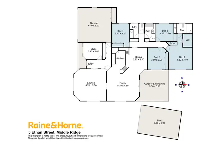 Floorplan of Homely house listing, 5 Ethan Street, Middle Ridge QLD 4350