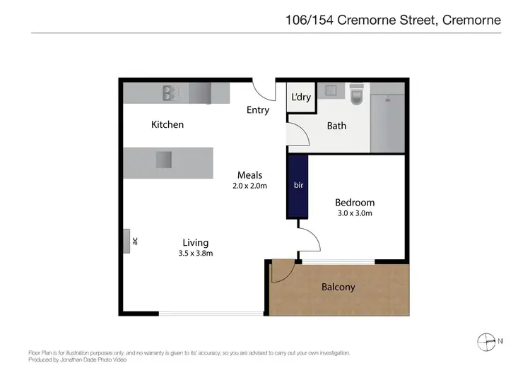 Floorplan of Homely apartment listing, 106/154 Cremorne Street, Richmond VIC 3121